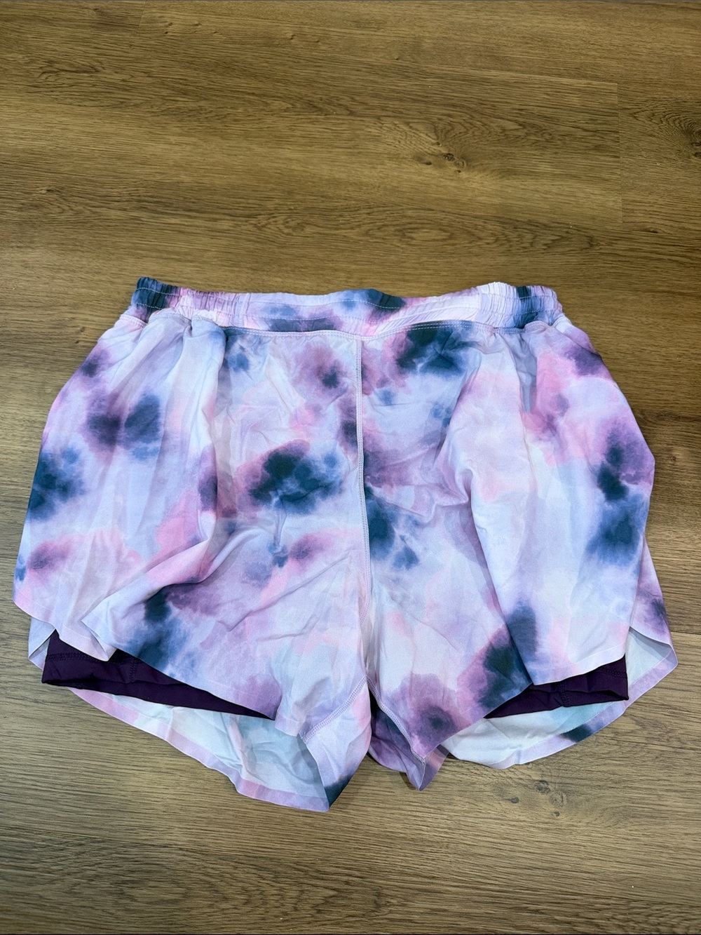 BuffBunny Pink and Purple Tie-Dye Athletic Shorts